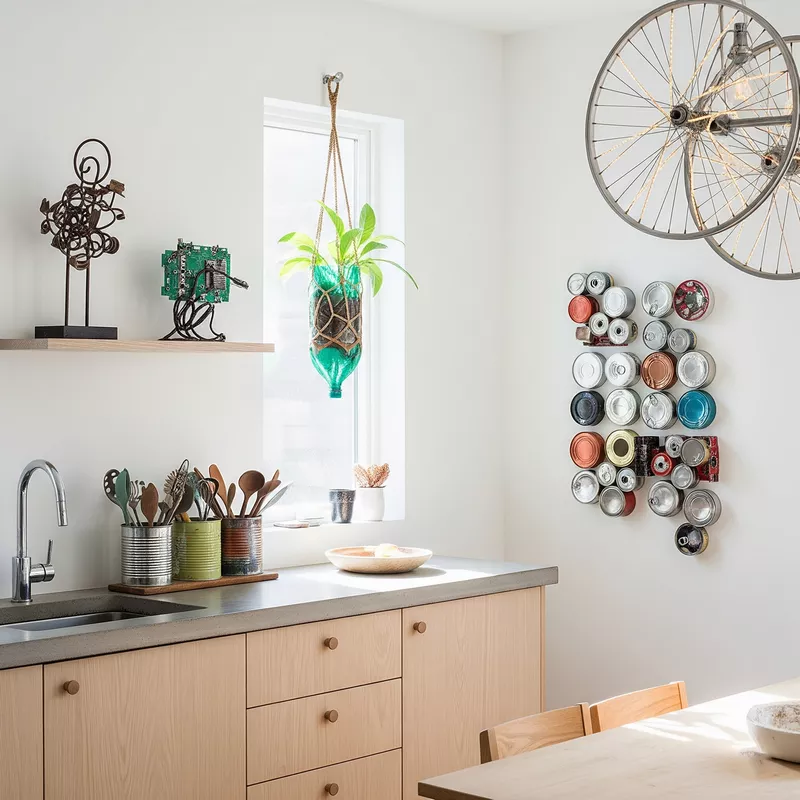 Dapur Minimalis dengan Dekorasi dari Barang Bekas Dapur Minimalis dengan Dekorasi dari Barang Bekas