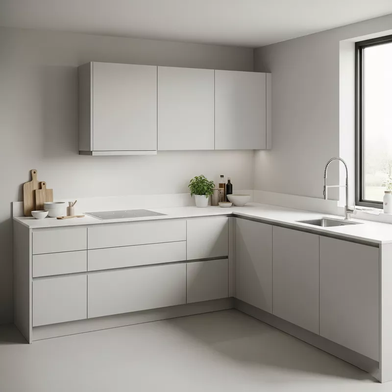 Dapur Minimalis dengan Kitchen Set L Shape Dapur Minimalis dengan Kitchen Set L Shape