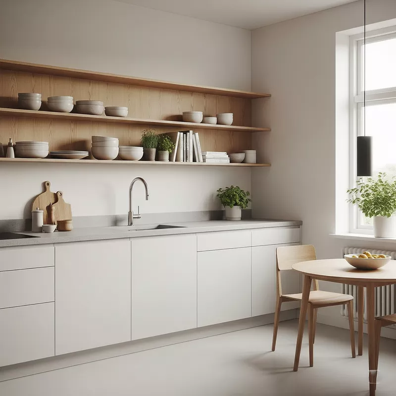 Dapur Minimalis dengan Open Shelving Dapur Minimalis dengan Open Shelving