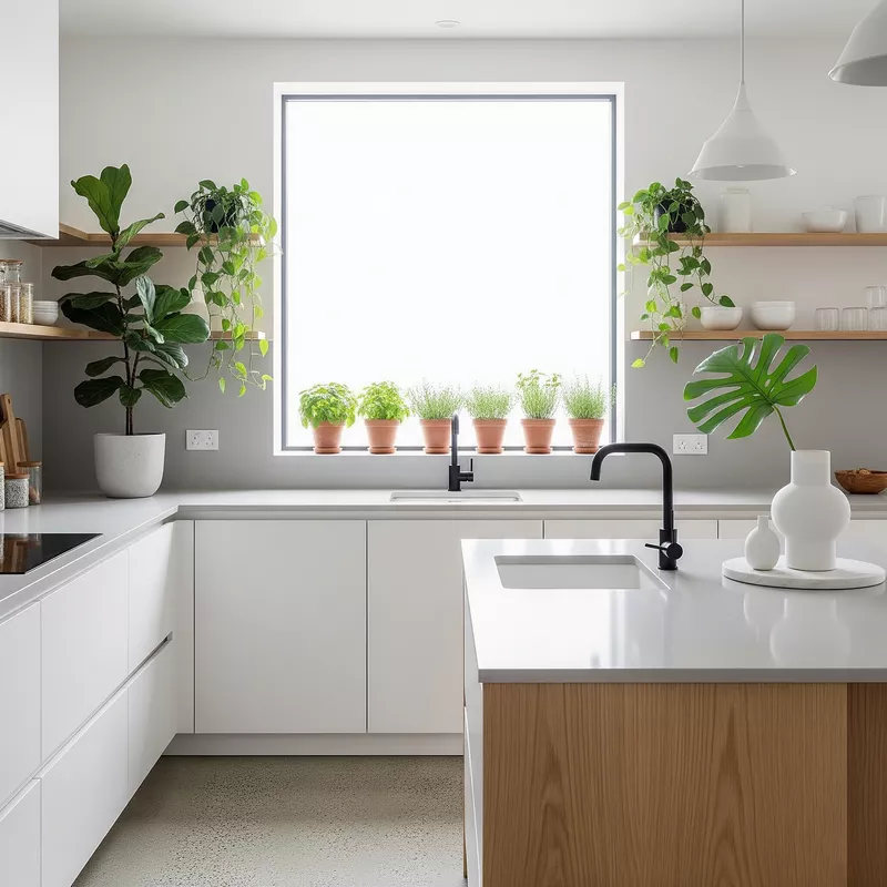 Dapur Minimalis dengan Tanaman: Segar dan Asri Dapur Minimalis dengan Tanaman: Segar dan Asri