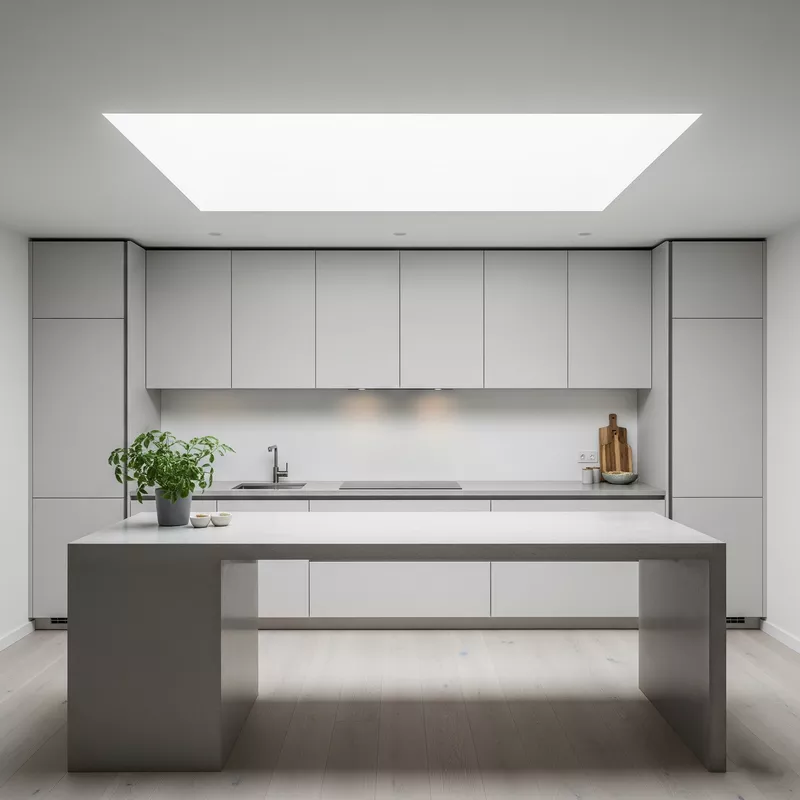 Dapur minimalis dengan jendela skylight Dapur minimalis dengan jendela skylight