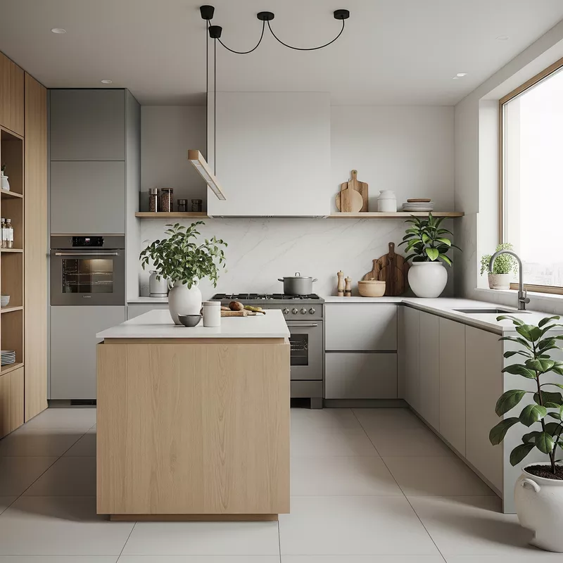Dapur minimalis dengan layout feng shui Dapur minimalis dengan layout feng shui
