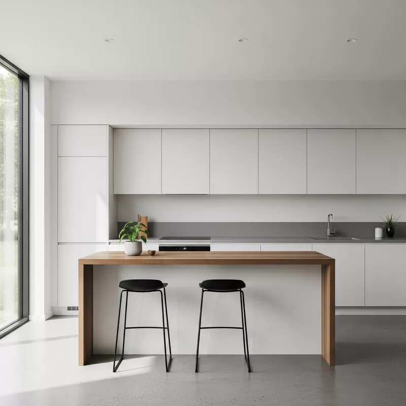 Dapur minimalis dengan pencahayaan yang baik Dapur minimalis dengan pencahayaan yang baik