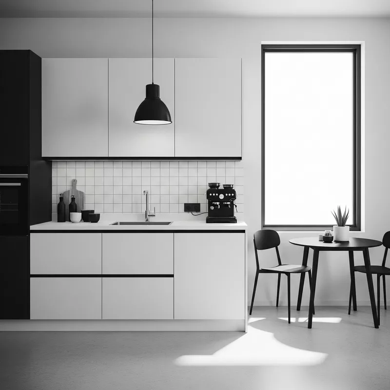 Dapur minimalis monokrom untuk milenial Dapur minimalis monokrom untuk milenial