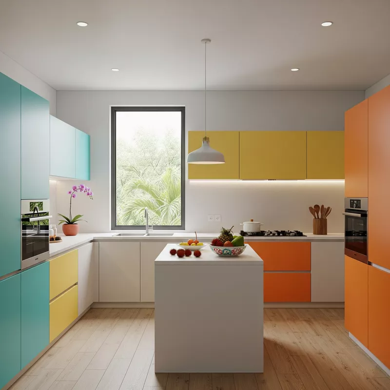 Dapur minimalis warna-warni di Medan Dapur minimalis warna-warni di Medan