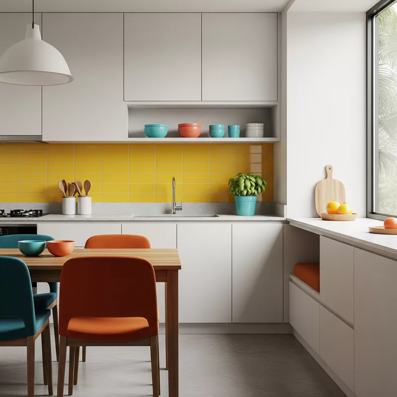 Dapur minimalis warna-warni di Surabaya Dapur minimalis warna-warni di Surabaya