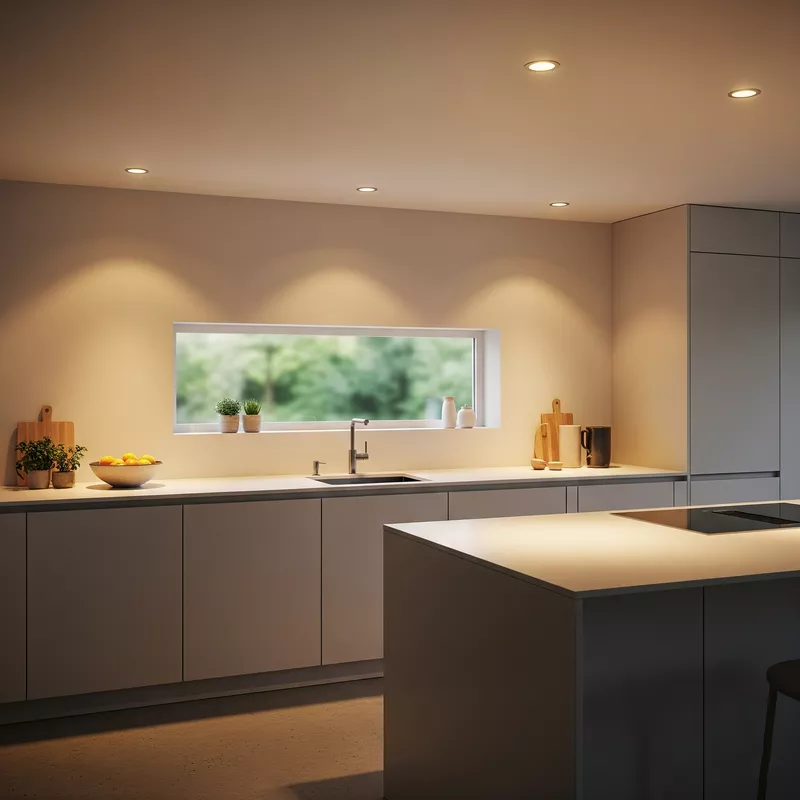 Lampu downlight LED warm white untuk dapur minimalis Lampu downlight LED warm white untuk dapur minimalis