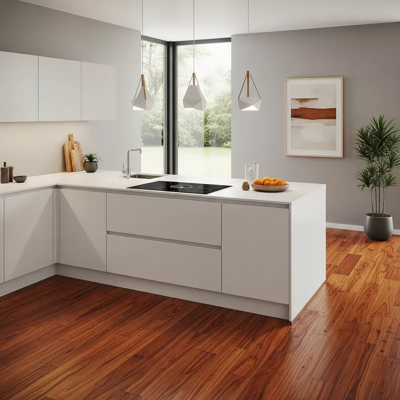 Lantai kayu merbau untuk dapur minimalis Lantai kayu merbau untuk dapur minimalis