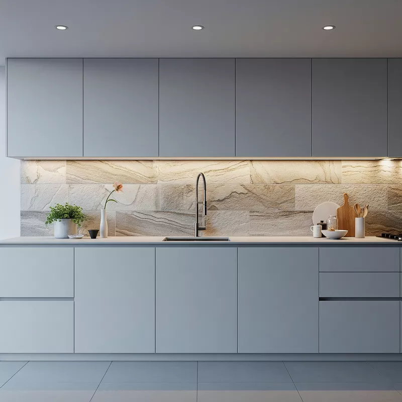 dapur minimalis, backsplash keramik bertekstur, motif batu alam dapur minimalis, backsplash keramik bertekstur, motif batu alam