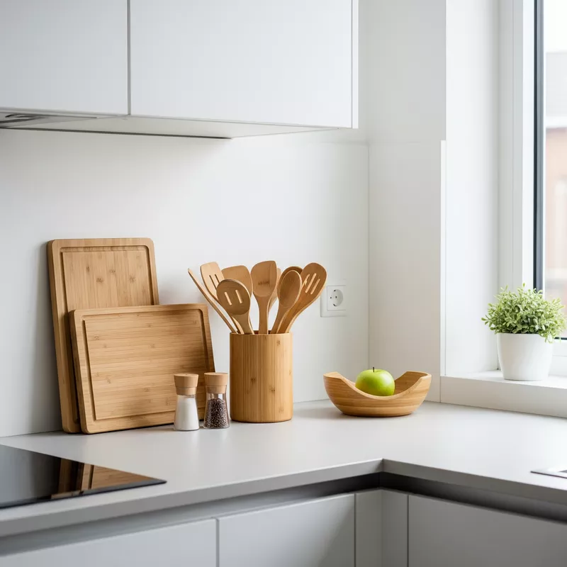 Aksesori dapur dari bambu yang ramah lingkungan-jasa interior splusa.id Aksesori dapur dari bambu yang ramah lingkungan-jasa interior splusa.id