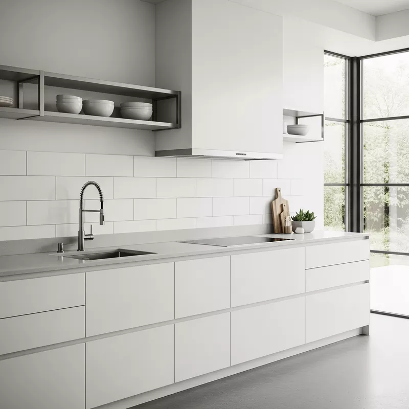 Dapur minimalis dengan aksen logam yang modern-jasa interior splusa.id Dapur minimalis dengan aksen logam yang modern-jasa interior splusa.id
