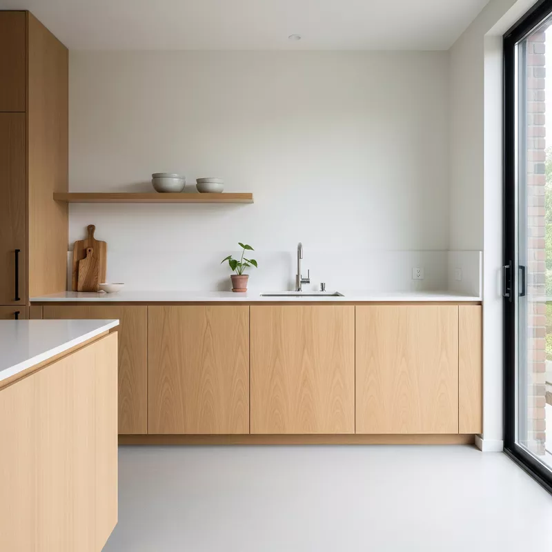 Dapur minimalis dengan elemen kayu-jasa interior splusa.id Dapur minimalis dengan elemen kayu-jasa interior splusa.id