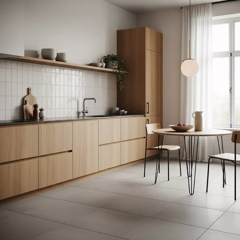 Dapur minimalis dengan elemen kayu yang hangat-jasa interior splusa.id Dapur minimalis dengan elemen kayu yang hangat-jasa interior splusa.id