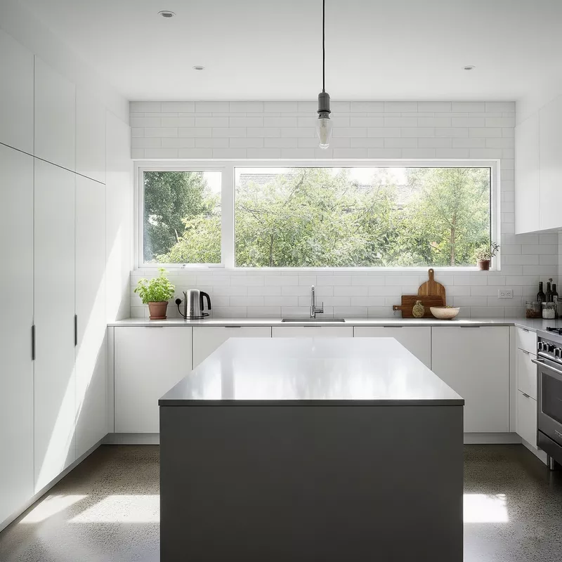 Dapur minimalis dengan pencahayaan alami yang baik-jasa interior splusa.id Dapur minimalis dengan pencahayaan alami yang baik-jasa interior splusa.id