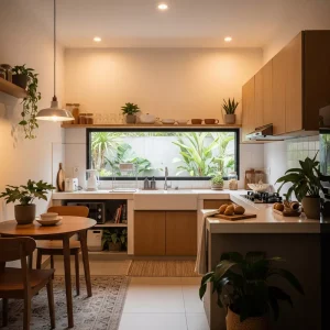 Dapur minimalis di Surabaya yang nyaman dan hangat-jasa interior splusa.id