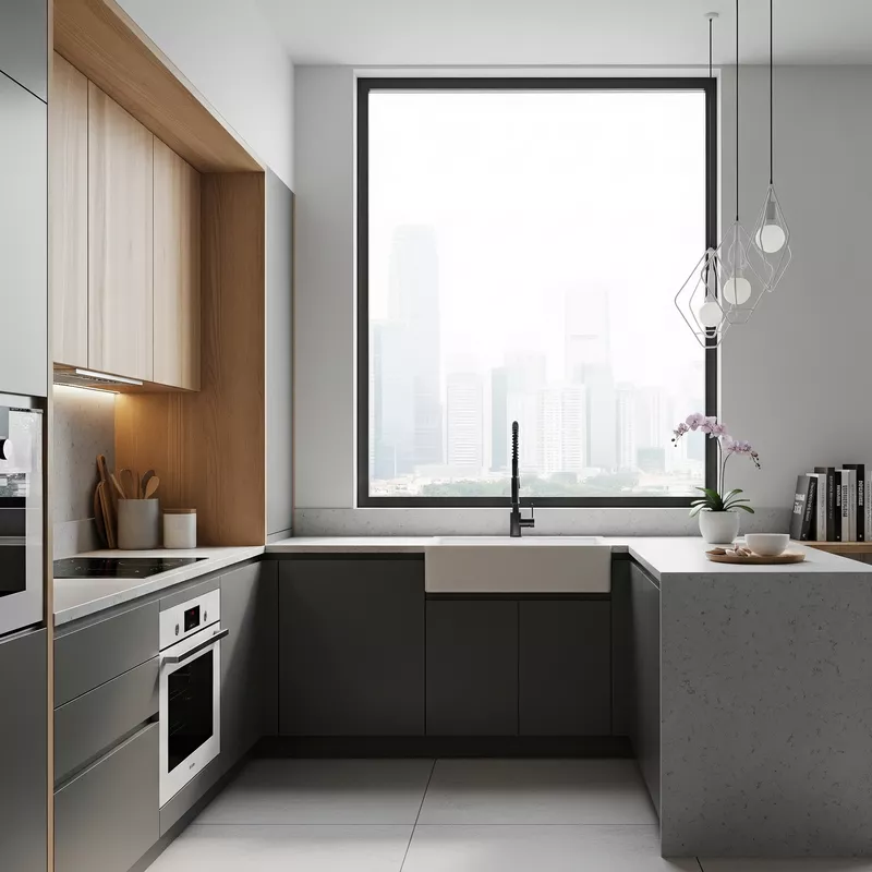Dapur minimalis modern di Jakarta-jasa interior splusa.id Dapur minimalis modern di Jakarta-jasa interior splusa.id