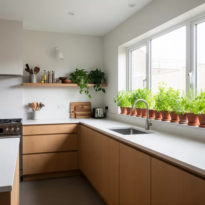 Penempatan tanaman herbal yang ideal di dapur minimalis-jasa interior splusa.id Penempatan tanaman herbal yang ideal di dapur minimalis-jasa interior splusa.id